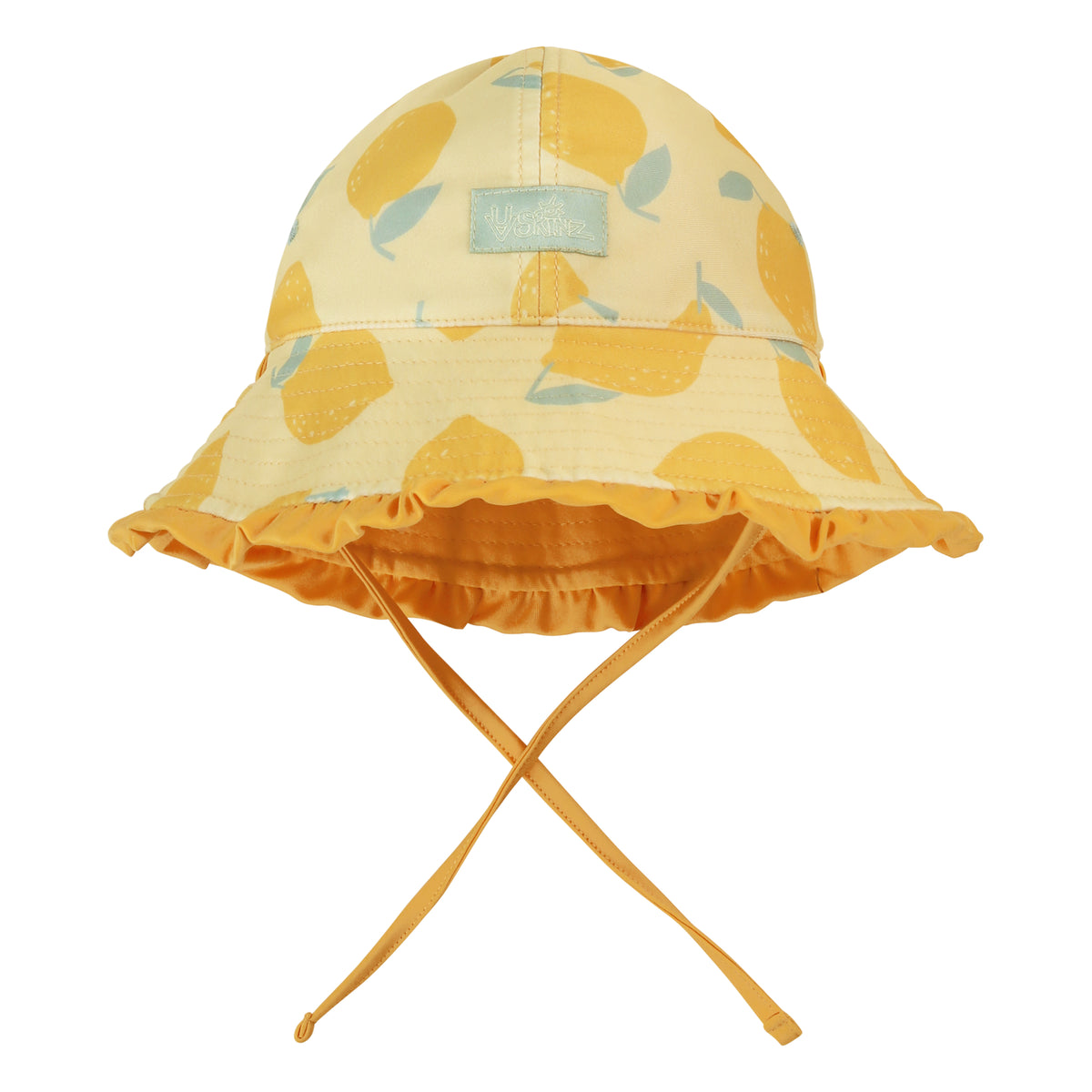 baby girl's reversible swim hat in lemonade stand|lemonade-stand