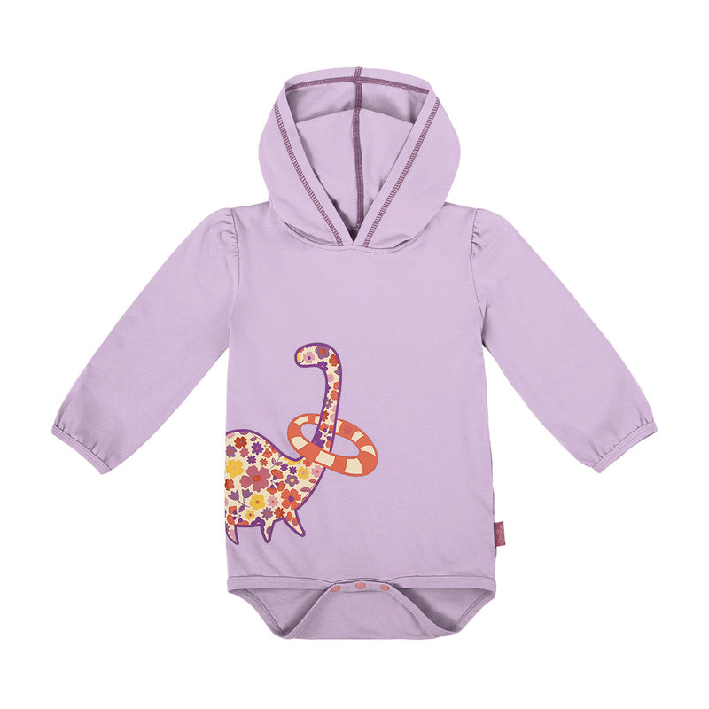 baby girl upf hooded onesie|tubin-dino