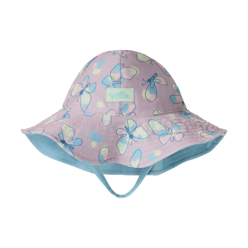 baby girls scalloped bucket hat in colorful wings|colorful-wings