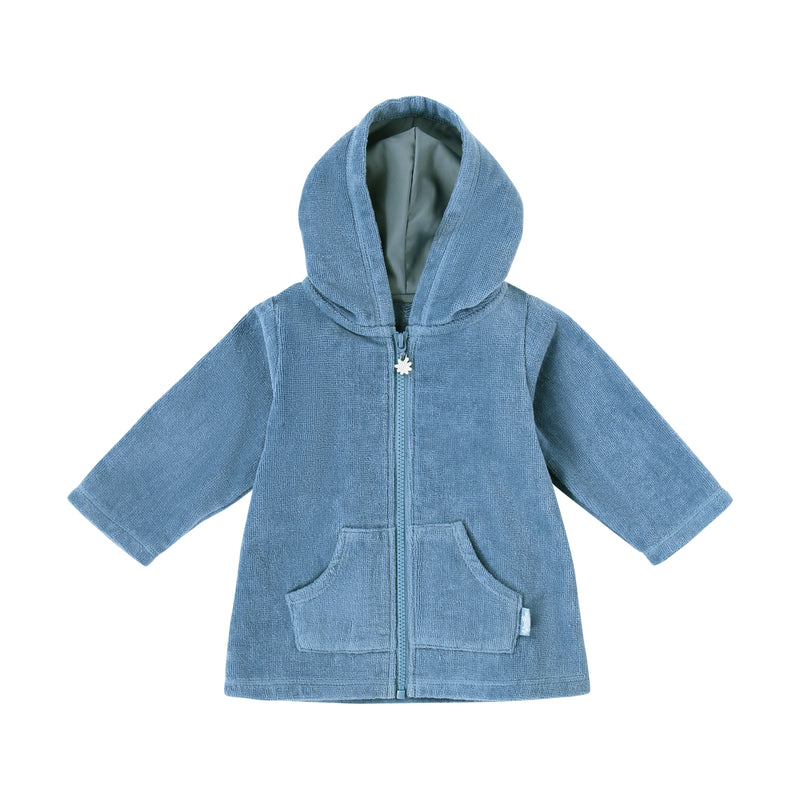 baby hooded terry beach cover up in baltic|baltic