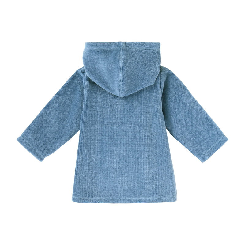 baby hooded terry beach cover up in baltic|baltic