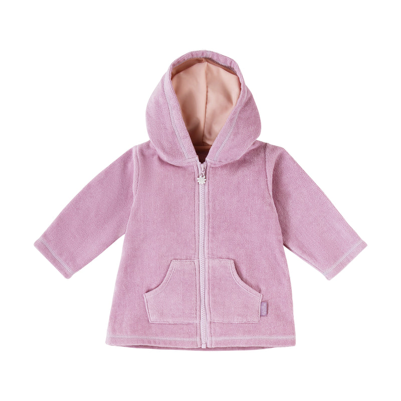 baby hooded terry beach cover up in lotus|lotus