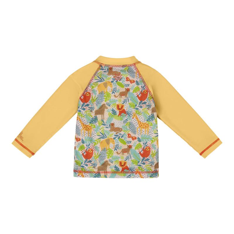 uv skinz baby full zip rashguard in jungle friends|jungle-friends