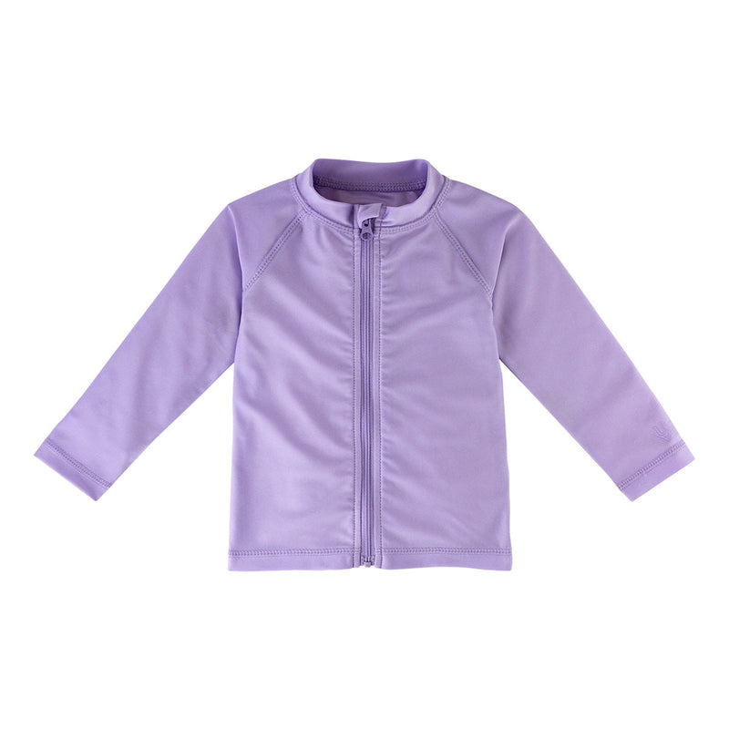 Baby Full Zip Rash Guard in Lavendar|lavender