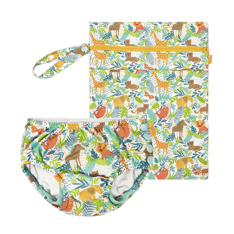 baby adjustable swim diaper set|jungle-friends