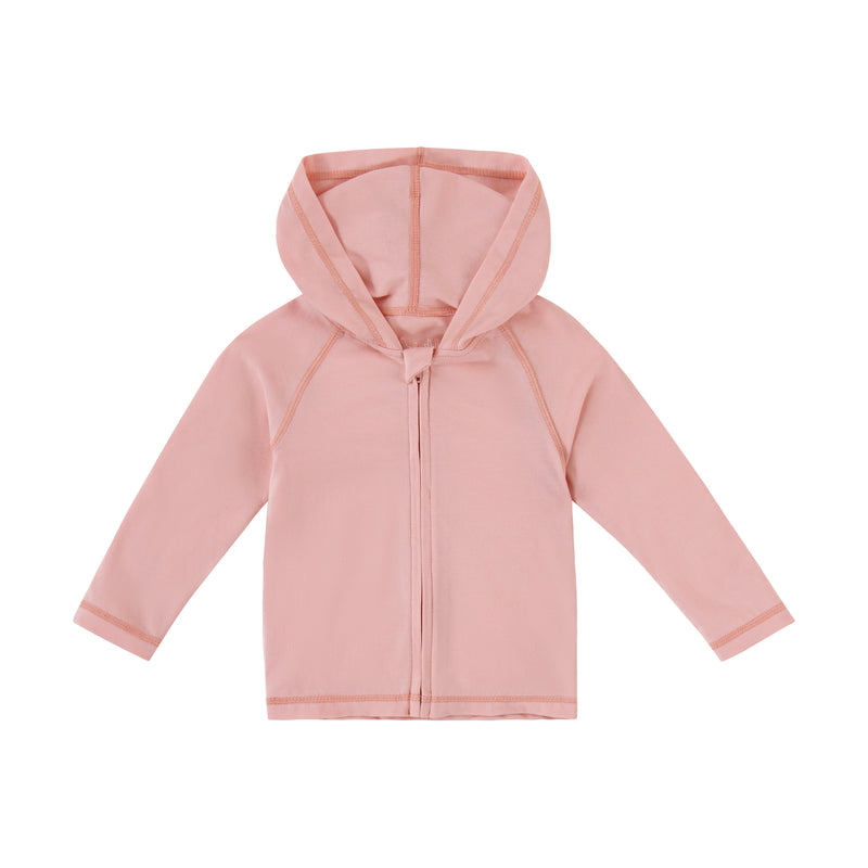 baby everyday hooded zip up in dusty pink|dusty-pink