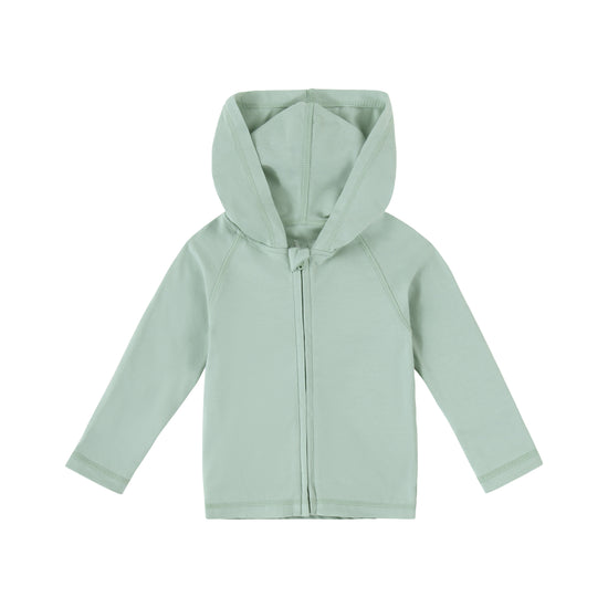 baby everyday hooded zip up in frosty green|frosty-green
