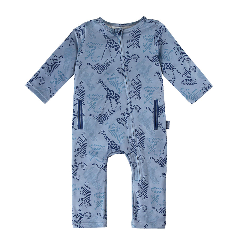 baby active fleece romper in zoo friends|zoo-friends