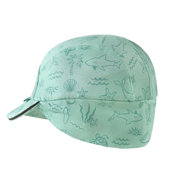 back view of baby ocean friends active fleece hat|ocean-friends