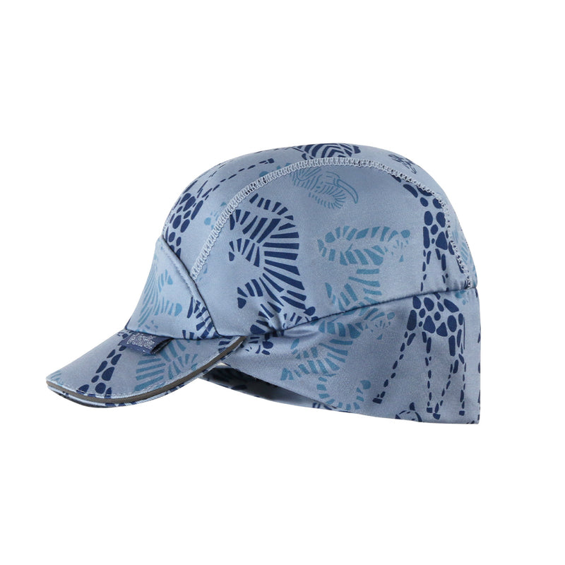 side view of baby active fleece hat in zoo friends|zoo-friends