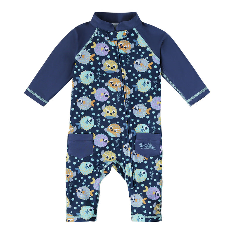 Baby Boy Swim Suit in blue|bubble-fishies