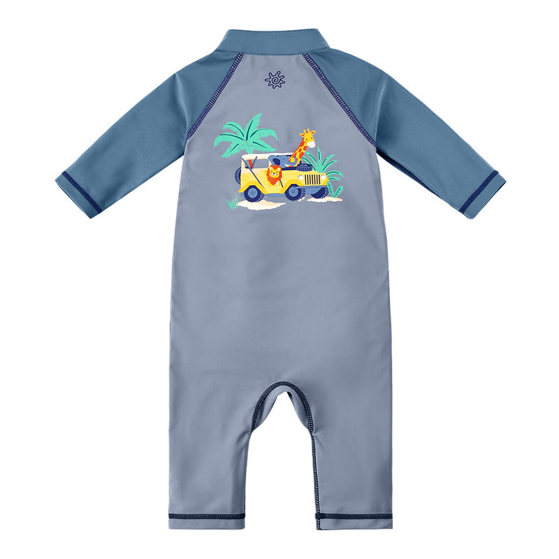 reverse graphic of baby boy's swim suit|safari-pals