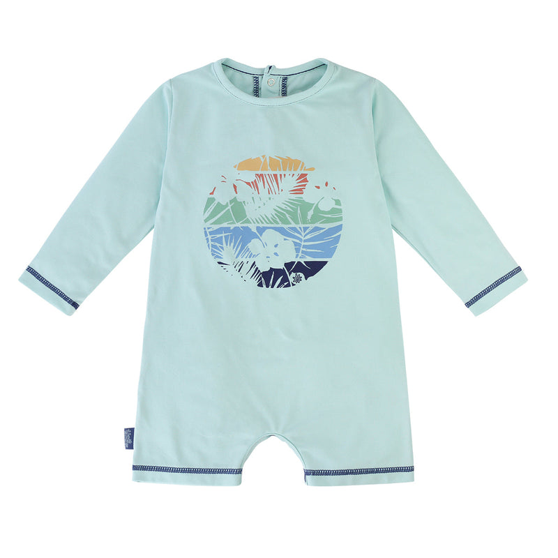 baby boy's UV onesie in aloha sunset|aloha-sunset