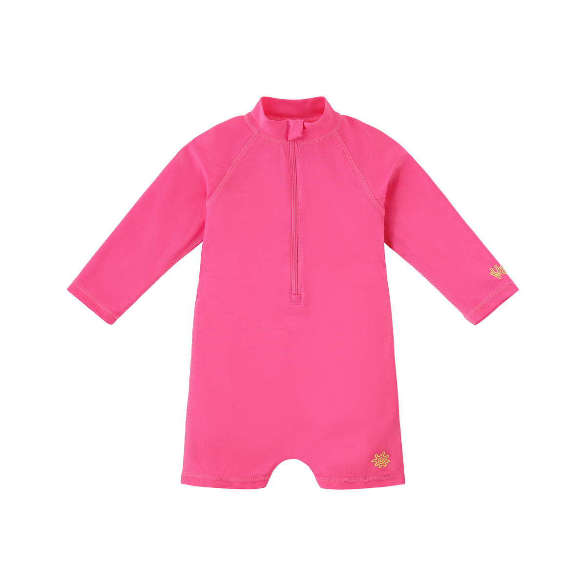 baby neon magic print long sleeve swim romper in neon checkers|neon-checkers