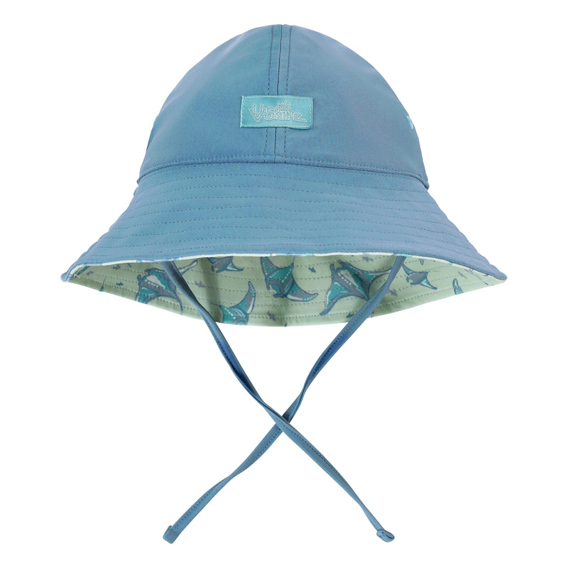 Back of Baby boys reversible sun hat|ray-frenzy