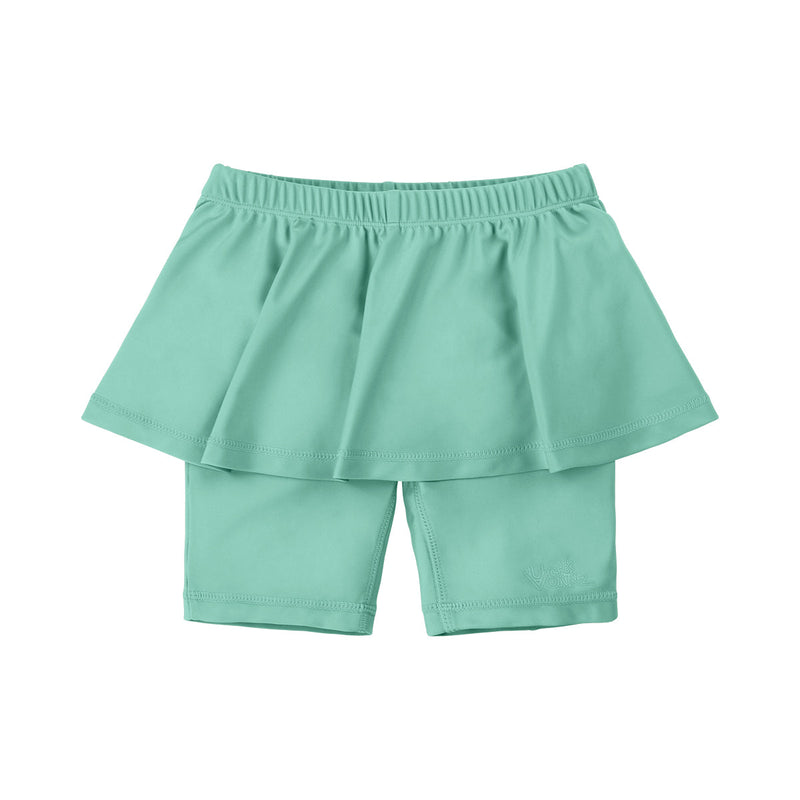 girl's skirted swim jammers|seaglass