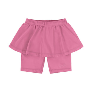 girl's skirted swim jammers|wild-rose