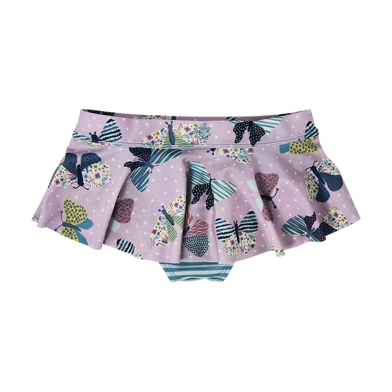 girls 2pc long sleeve sunny swim set skirt|butterfly-ballet