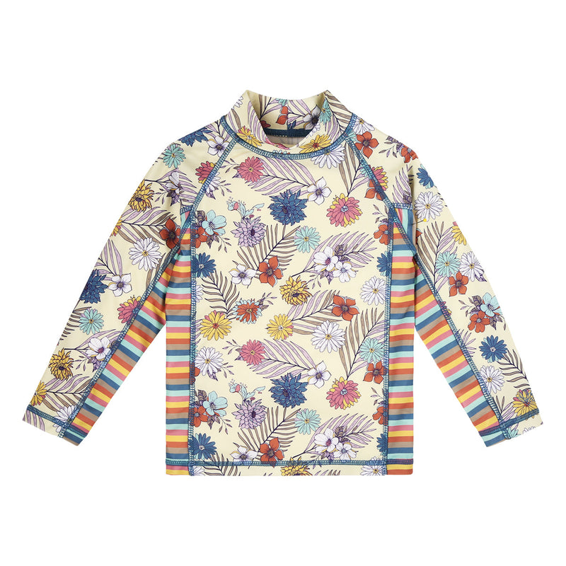 Girl's UPF Shirt in Summer Garden|summer-garden