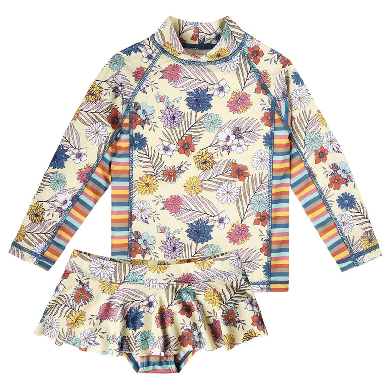 Girls 2PC UPF Set in Summer Garden|summer-garden