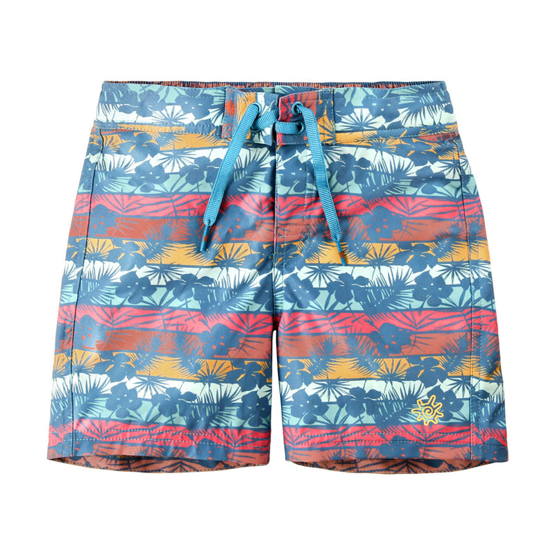 Girl's UPF Board Shorts|malibu-sunset-stripe