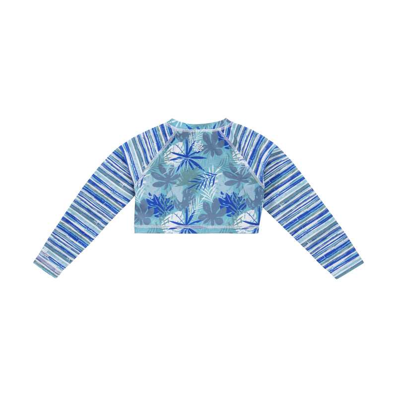 back view of shrug of girls 2 piece swimsuit shrug set|seaside-palms