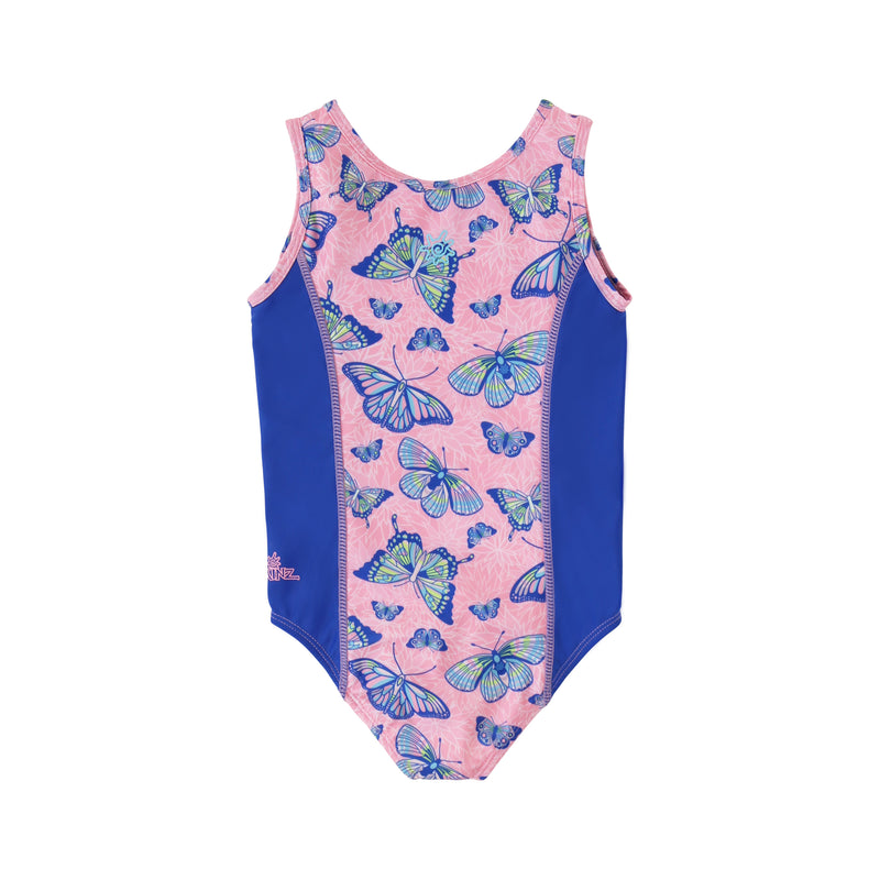 back view of girls 2 piece swimsuit shrug set|sunlit-wings