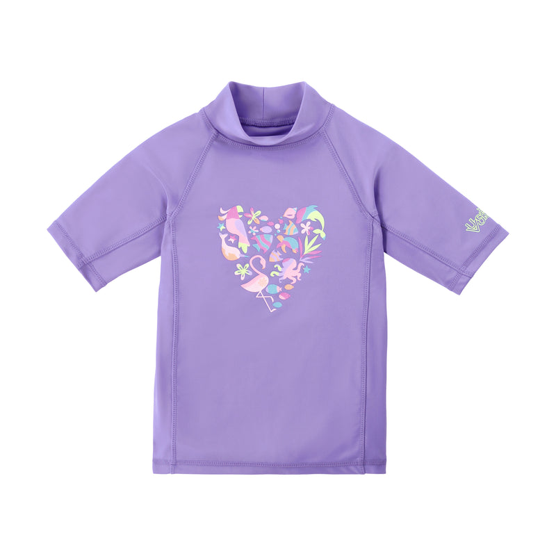 girls short sleeve sunny swim shirt|sweetheart-friends