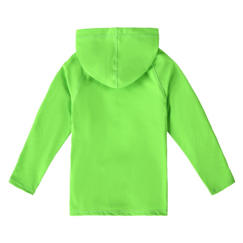 kids neon upf pullover hoodie|neon-green