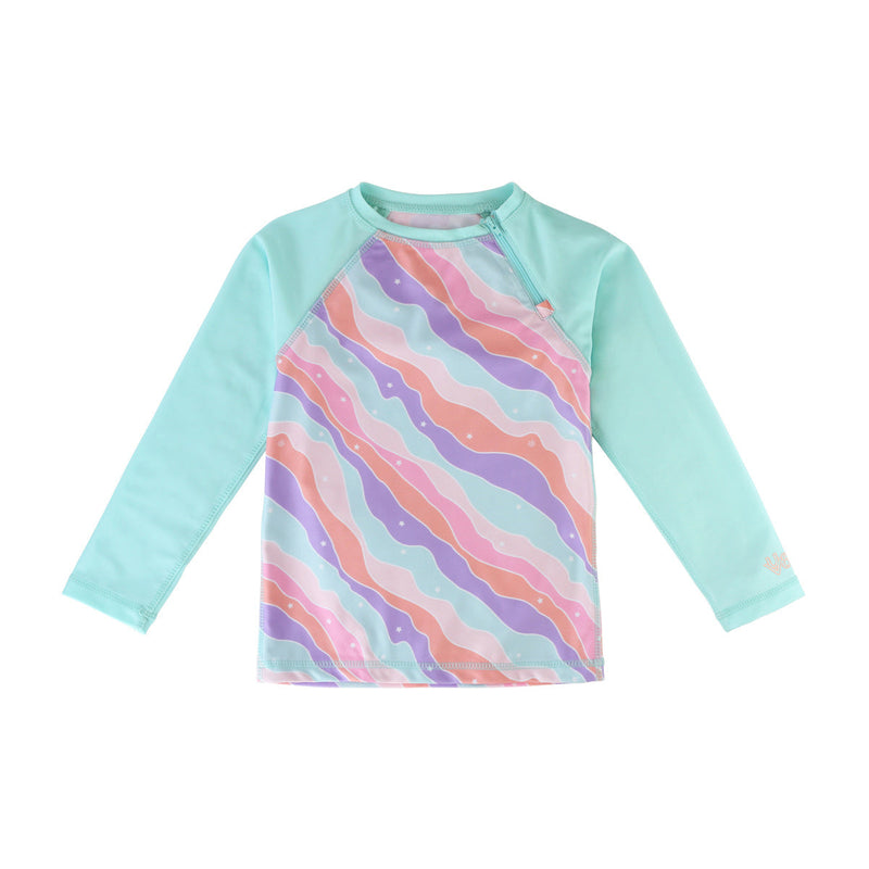 girl's long sleeve swim shirt in rollin along|rollin-along