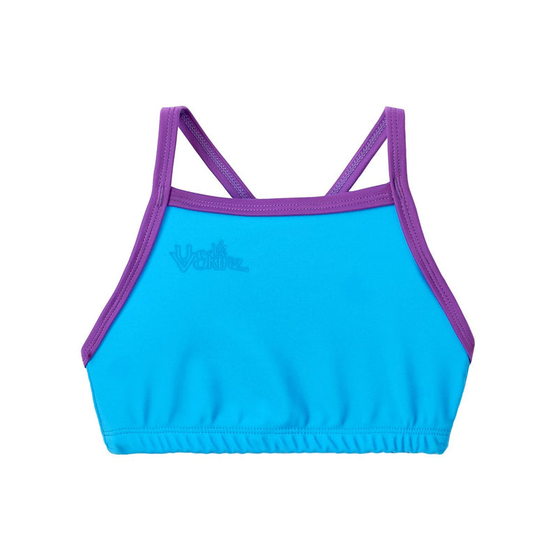 girls bikini top in aqua purple|aqua-purple