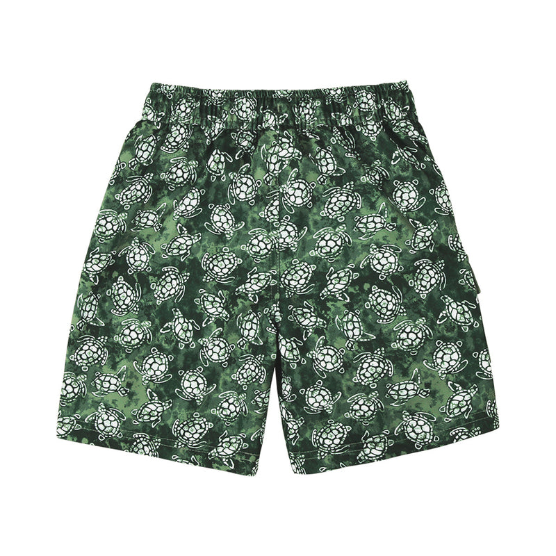 Boy's Racer Stripe Board Short in Turtle Cove|turtle-cove