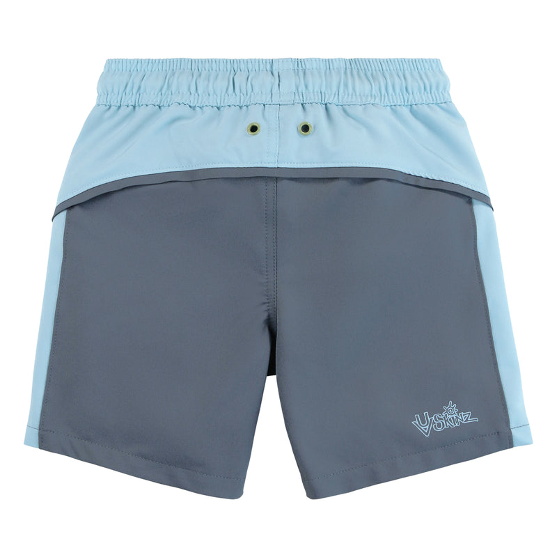 back view of boys active swim trunks in mirage aquamarine|mirage-aquamarine