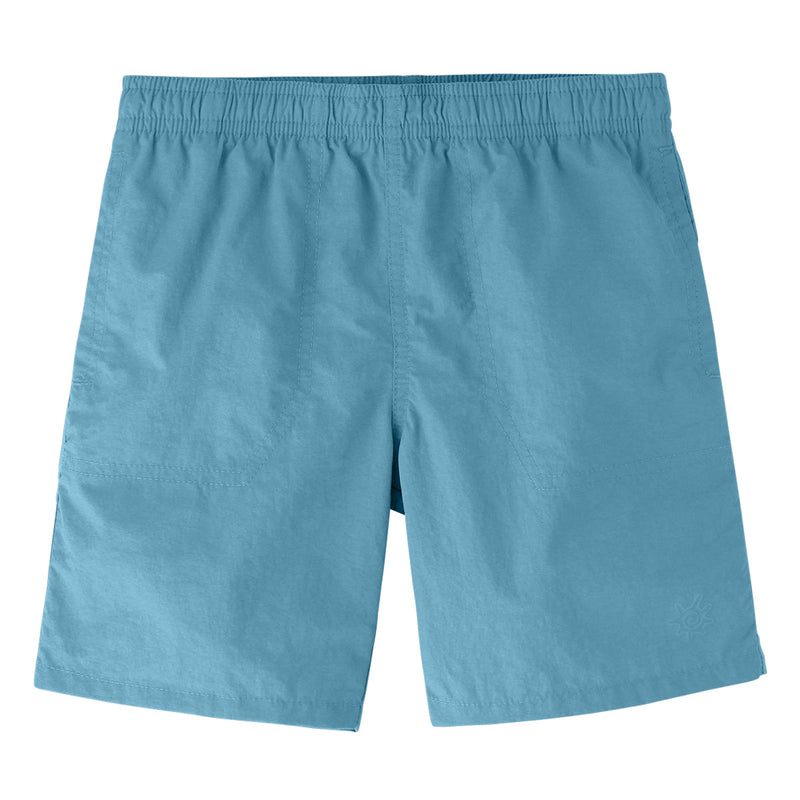 back of the boys beach shorts in lagoon|lagoon