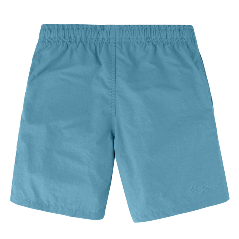 back of the boys beach shorts in lagoon|lagoon