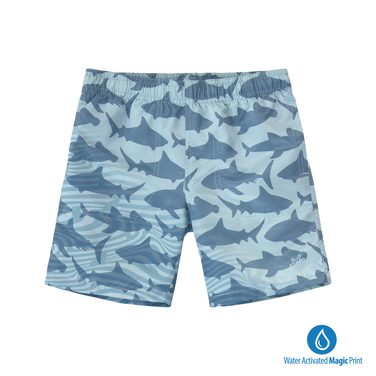 boys magic print beach shorts|magic-sharks