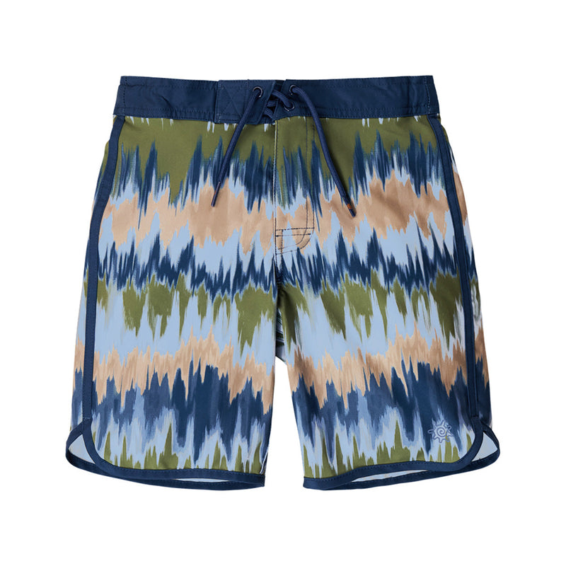 Boy's Retro Board Shorts in Sandstone Ombre|sandstone-ombre