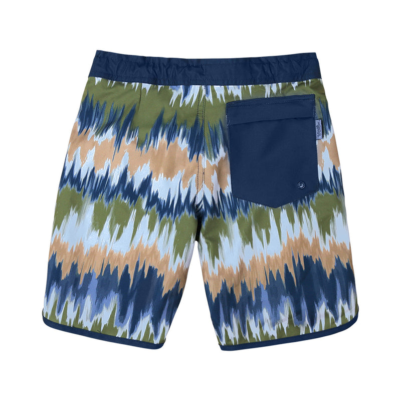 Boy's Retro Board Shorts in Sandstone Ombre|sandstone-ombre