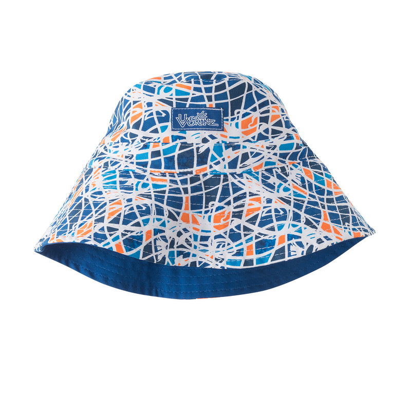 |navy-orange-fish-mosaic