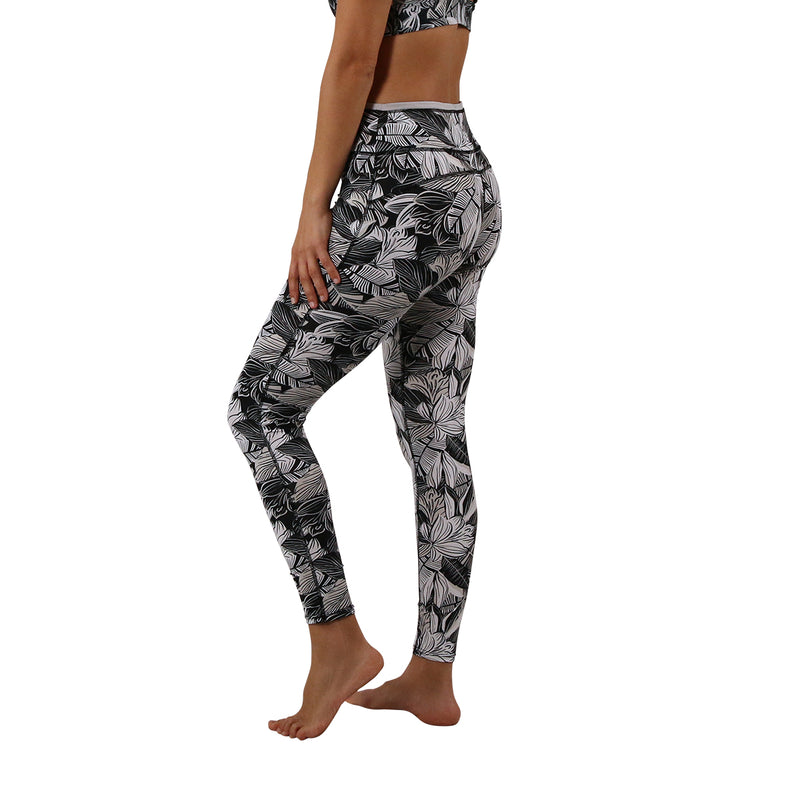 women's upf 50 active sport swim tights|woodblock-tropics