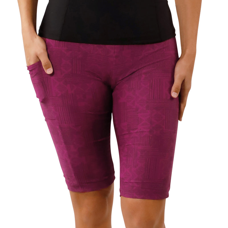 Women's Active Swim Jammerz in Wine Lattice|wine-lattice