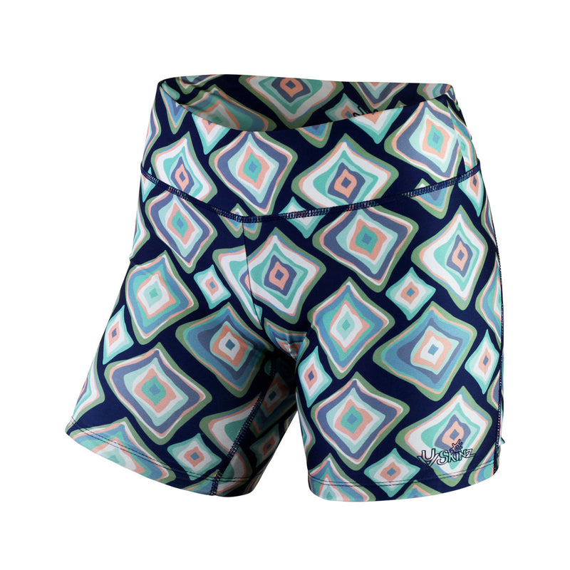 women's swim shorts in retro diamonds|retro-diamonds