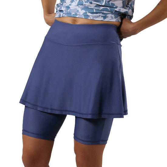 women skirted swim jammerz|washed-navy