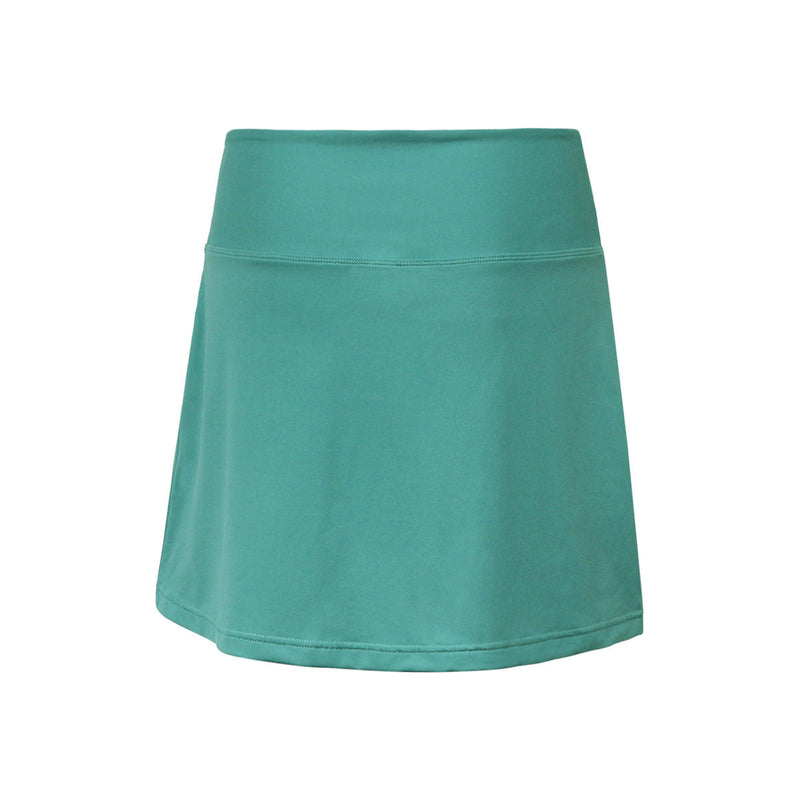 Back View of Women's Travel Skort in River|river