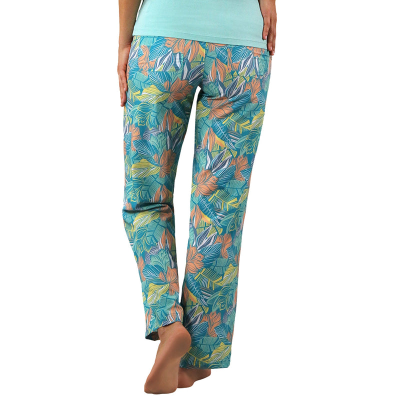 Women's Travel Pants in Caribbean Tropics Bavk View|caribbean-tropics