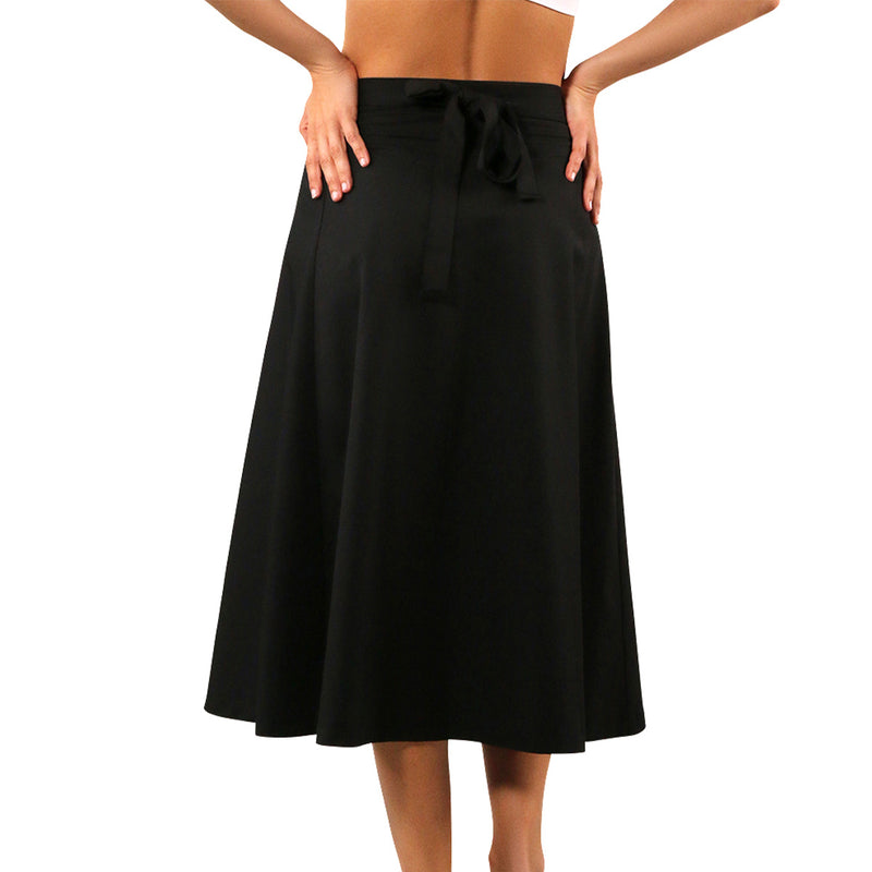 Women's Wrap Skirt in Black|black