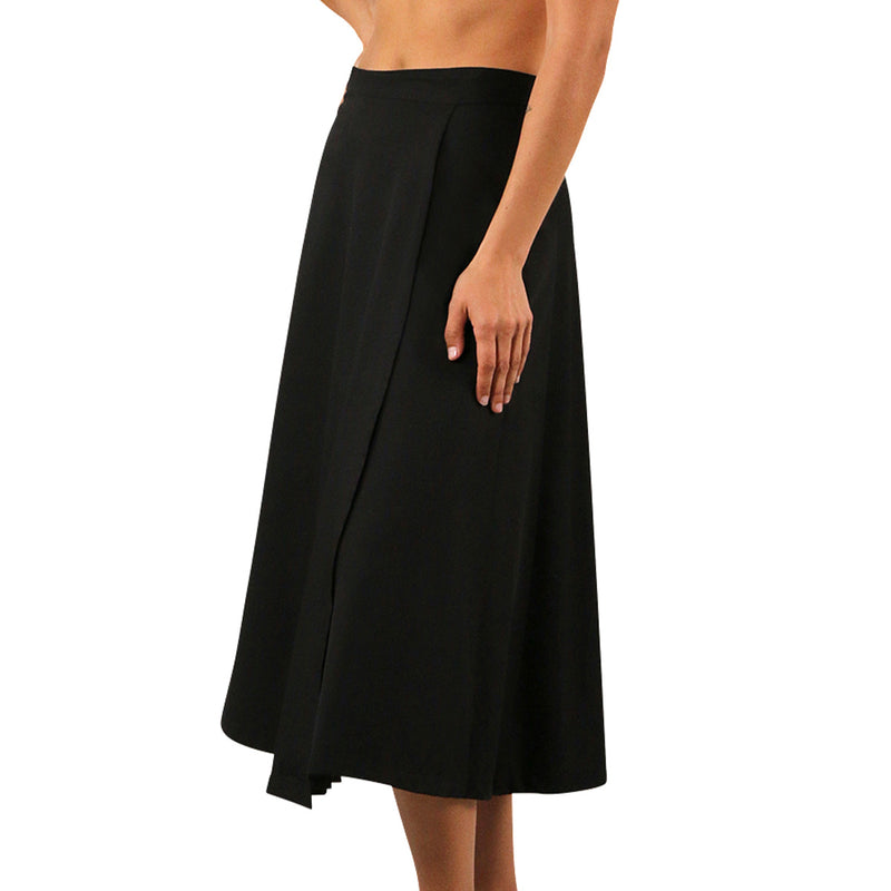 Women's Wrap Skirt in Black|black