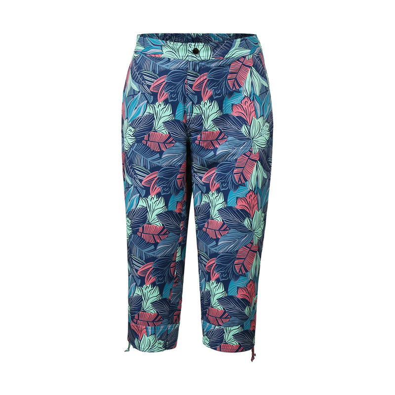 Women's Beach Capris in Wild Rose Tropics|wild-rose-tropics