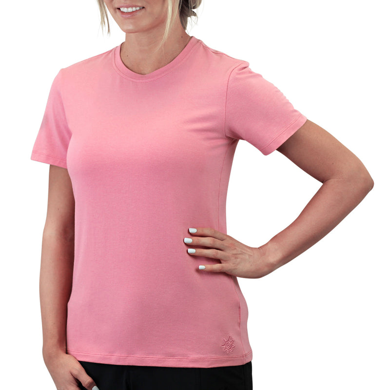 women's UPF 50+ shirt in wild rose|wild-rose