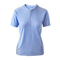 women's quarter zip crew swim shirt in blue mist|blue-mist